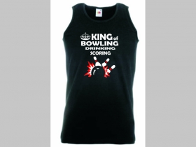 King of Bowling čierne tielko 100%bavlna značka Fruit of The Loom